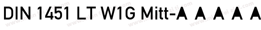 DIN 1451 LT W1G Mitt字体转换